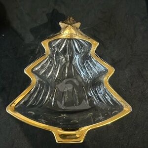Vintage Studio Nova  Crystal 5.5" Christmas Tree Candy Dish
